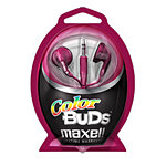 Maxell ColorBuds Stereo EarBud Headphones, Red 190