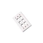 C2G Keystone Wallplate, 6-port Single gang, Ivory 