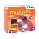 Verbatim 8X 8.5GB DVD+R DL Branded Media (5-pack