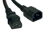 Tripp Lite Heavy Duty Power Cable, C13 to C14, Bla