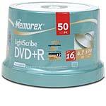 16x 4.7GB DVD+R LightScribe Media (50-pack Spindle