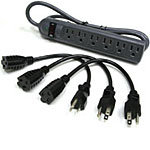C2G 6-Outlet Surge Suppressor with (3) 1-Foot