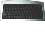 USB PS/2 Combo Mini Keyboard, Silver with Black Lo