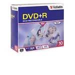 Verbatim 16x 4.7GB Branded DVD+R Media (10-pack Sl