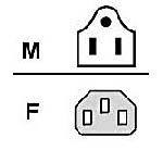 IBM Power Cable C13 To NEMA 5-15P 14ft 39Y7931