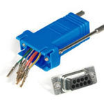 C2G Modular Adapter, RJ-45 to DB9 (M), Blue 02946