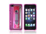 Hot Pink Cassette Apple Iphone 5 Crystal Rubbery S