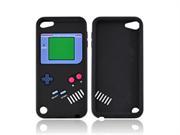 Black Retro Pocket Gamer Apple Ipod Touch 5 Rubber